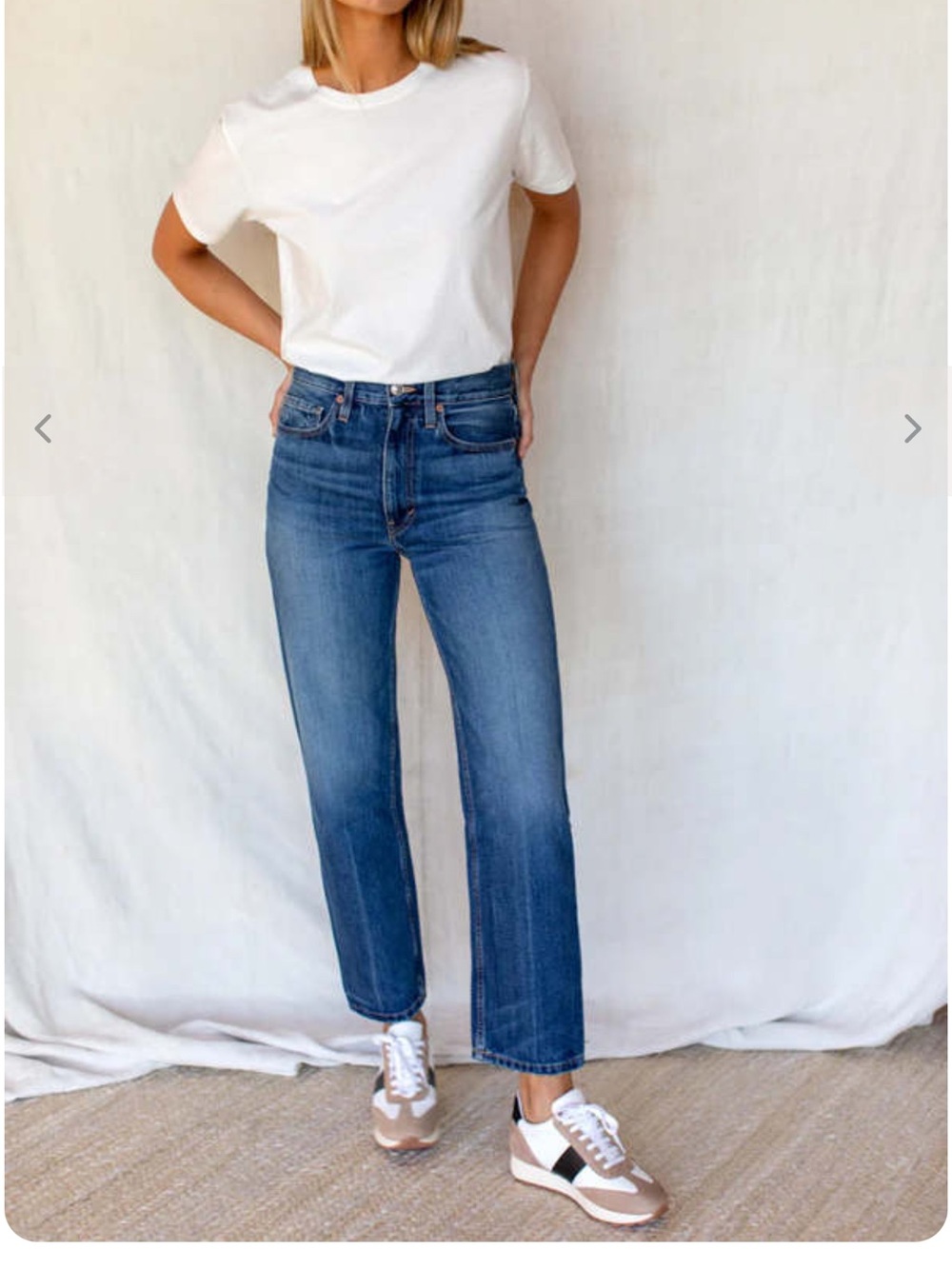 TWIN DOVES Vintage Stove Pipe Ankle -Rebound Indigo